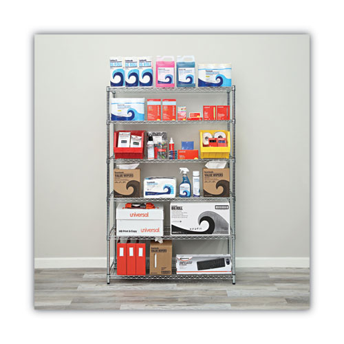 Picture of NSF Certified 6-Shelf Wire Shelving Kit, 48w x 18d x 72h, Silver