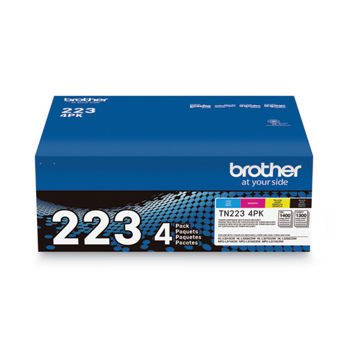 Picture of TN2234PK Toner, 1,400/1,300 Page-Yield, Black/Cyan/Magenta/Yellow