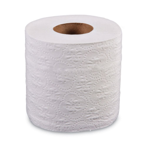 Picture of 2-Ply Toilet Tissue, Standard, Septic Safe, White, 4 x 3, 500 Sheets/Roll, 96 Rolls/Carton