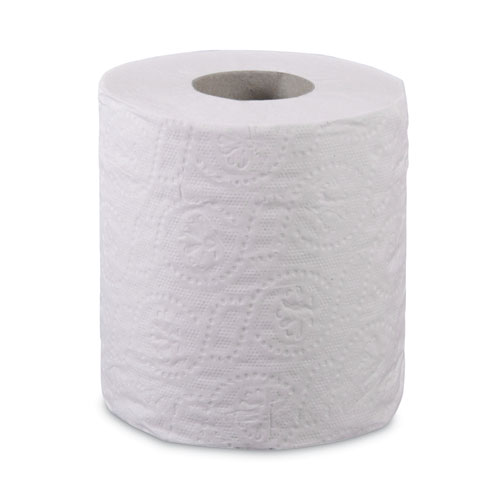 Picture of 2-Ply Toilet Tissue, Septic Safe, White, 125 ft Roll Length, 500 Sheets/Roll, 96 Rolls/Carton