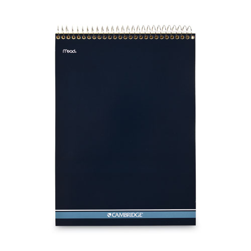 Picture of Stiff-Back Wire Bound Notepad, Wide/Legal Rule, Canary/Blue Cover, 70 Canary-Yellow 8.5 x 11.5 Sheets
