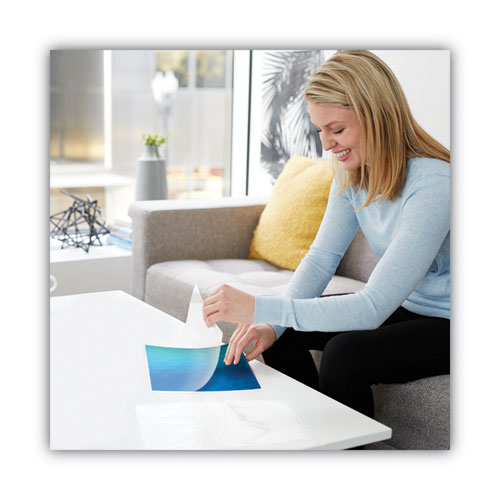 Picture of SelfSeal Self-Adhesive Laminating Pouches and Single-Sided Sheets, 3 mil, 9" x 12", Gloss Clear, 50/Pack