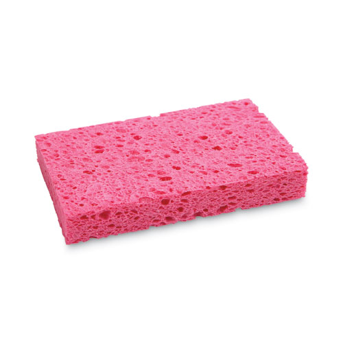 Picture of Small Cellulose Sponge, 3.6 x 6.5, 0.9" Thick, Pink, 2/Pack, 24 Packs/Carton