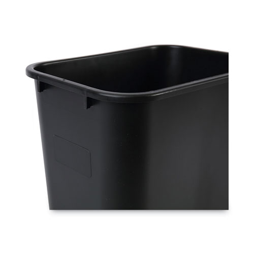 Picture of Soft-Sided Wastebasket, 28 qt, Plastic, Black