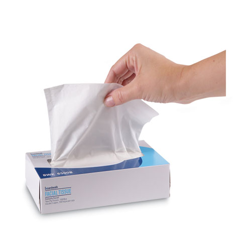 Picture of Office Packs Facial Tissue, 2-Ply, White, Flat Box, 100 Sheets/Box, 30 Boxes/Carton