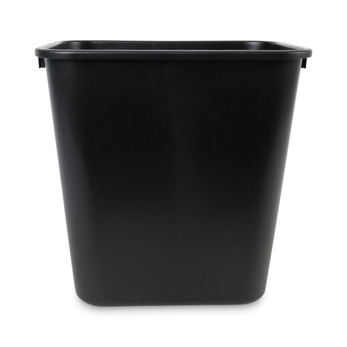 Picture of Soft-Sided Wastebasket, 28 qt, Plastic, Black