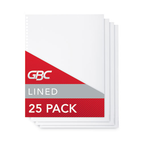 Picture of ProClick Pre-Punched Presentation Covers, Clear Lined, 11 x 8.5, Punched, 25/Pack