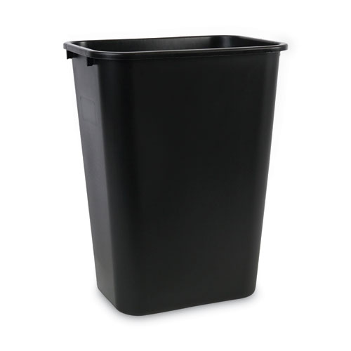 Picture of Soft-Sided Wastebasket, 41 qt, Plastic, Black