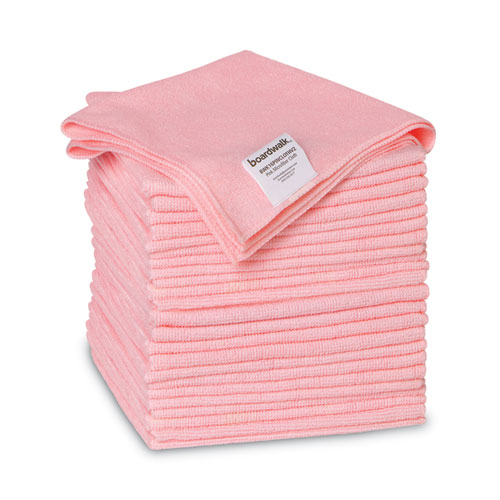 Picture of Microfiber Cleaning Cloths, 16 x 16, Pink, 24/Pack