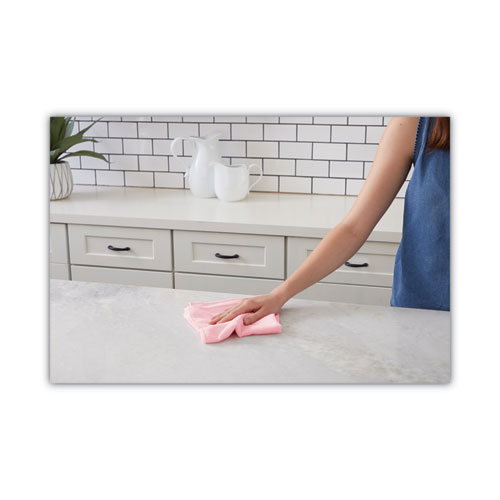 Picture of Microfiber Cleaning Cloths, 16 x 16, Pink, 24/Pack