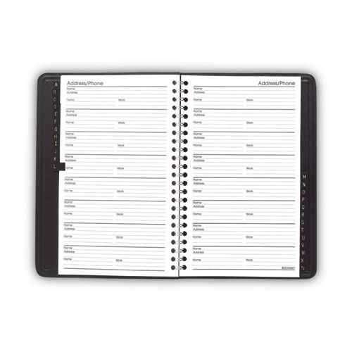Picture of Telephone/Address Book, 4.78 x 8, Black Simulated Leather, 100 Sheets