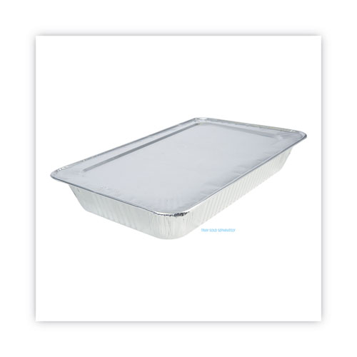 Picture of Aluminum Steam Table Pan Lids, Fits Full-Size Deep Pan, 380 Gauge, 0.63" Deep, 12.88 x 20.81, 50/Carton