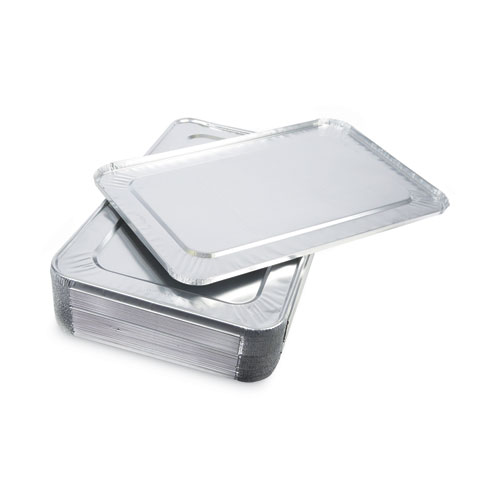 Picture of Aluminum Steam Table Pan Lids, Fits Full-Size Deep Pan, 380 Gauge, 0.63" Deep, 12.88 x 20.81, 50/Carton