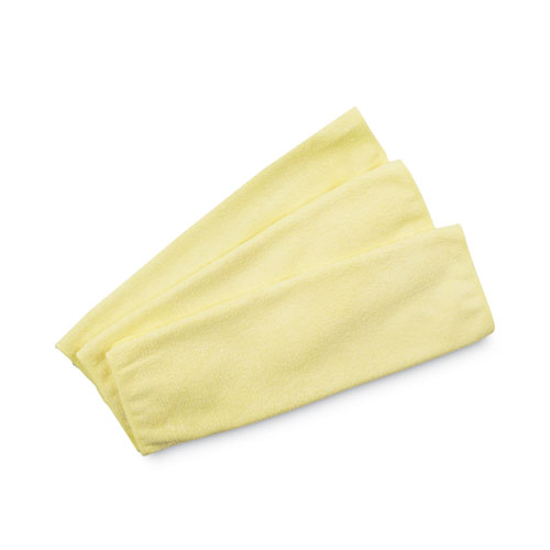 Picture of Microfiber Cleaning Cloths, 16 x 16, Yellow, 24/Pack