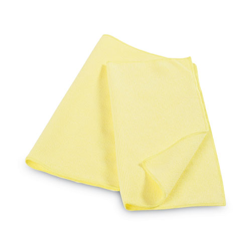 Picture of Microfiber Cleaning Cloths, 16 x 16, Yellow, 24/Pack