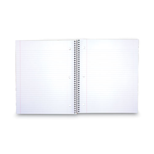 Picture of Wirebound Notebook with Two Pockets, 1-Subject, Medium/College Rule, Black Cover, (100) 11 x 8.5 Sheets