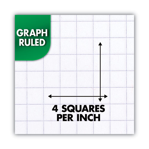 Picture of Graph Paper Tablet, 3-Hole, 8.5 x 11, Quadrille: 4 sq/in, 20 Sheets/Pad, 12 Pads/Pack