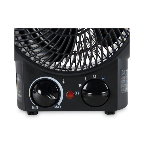 Picture of Heater Fan, 1,500 W, 8.25 x 4.37 x 9.5, Black