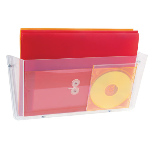 Picture of Unbreakable DocuPocket Wall File, Legal Size, 17.5" x 3" x 6.5", Clear