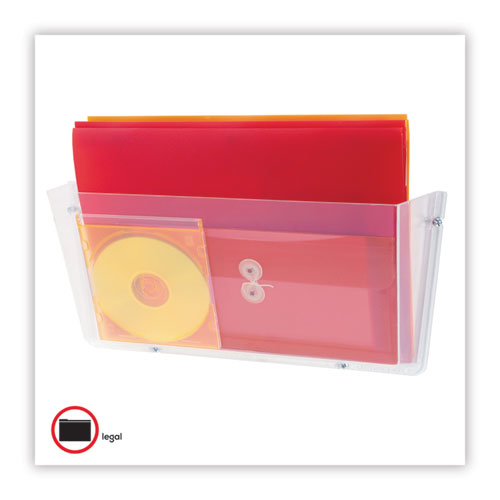 Picture of Unbreakable DocuPocket Wall File, Legal Size, 17.5" x 3" x 6.5", Clear