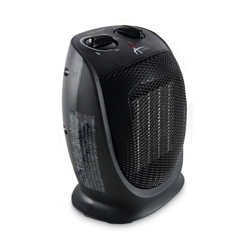 Picture of Ceramic Heater, 1,500 W, 7.12 x 5.87 x 8.75, Black