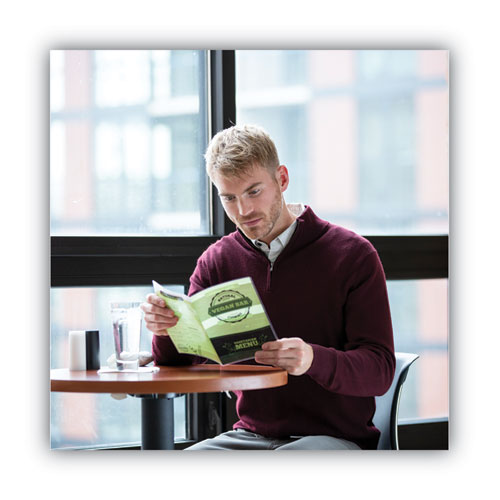 Picture of ImageLast Laminating Pouches with UV Protection, 5 mil, 9" x 11.5", Gloss Clear, 60/Pack