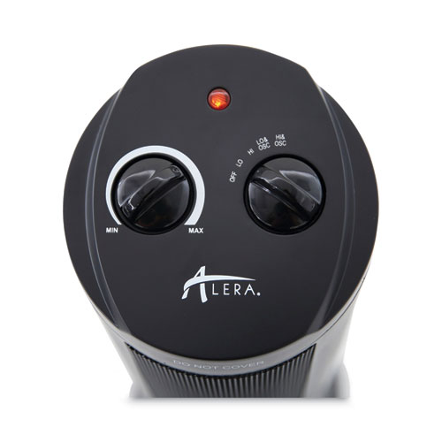 Picture of Mini Tower Ceramic Heater, 1,500 W, 7.37 x 7.37 x 17.37, Black