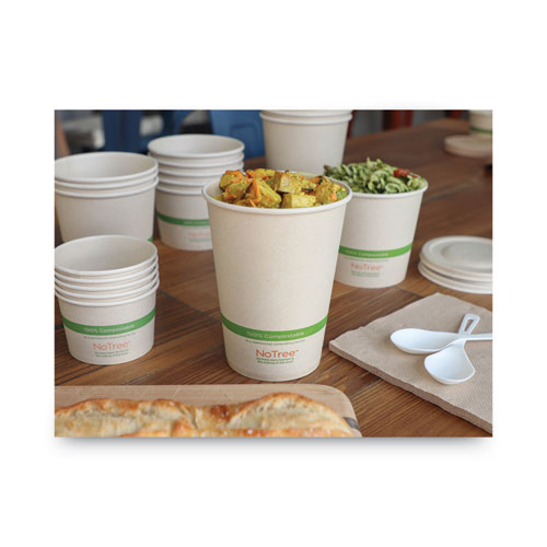 Picture of No Tree Paper Bowls, 32 oz, 4.4" Diameter x 5.8"h, Natural, Sugarcane, 500/Carton