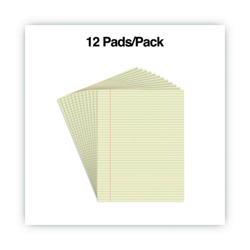 Picture of Glue Top Pads, Narrow Rule, 50 Canary-Yellow 8.5 x 11 Sheets, Dozen