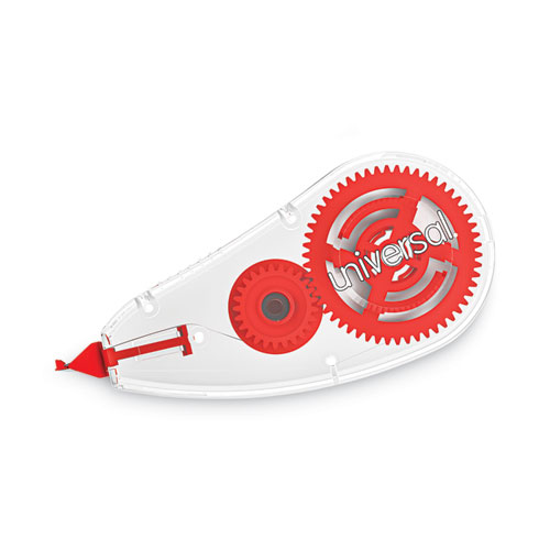 Picture of Correction Tape Dispenser, Non-Refillable, Transparent Red Applicator, 0.2" x 315", 2/Pack