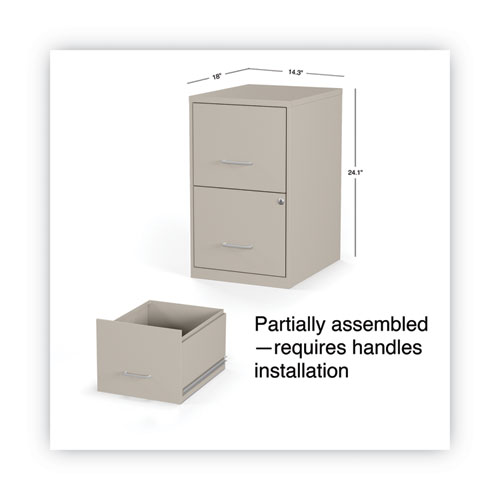 Picture of Soho Vertical File Cabinet, 2 Drawers: File/File, Letter, Putty, 14" x 18" x 24.1"