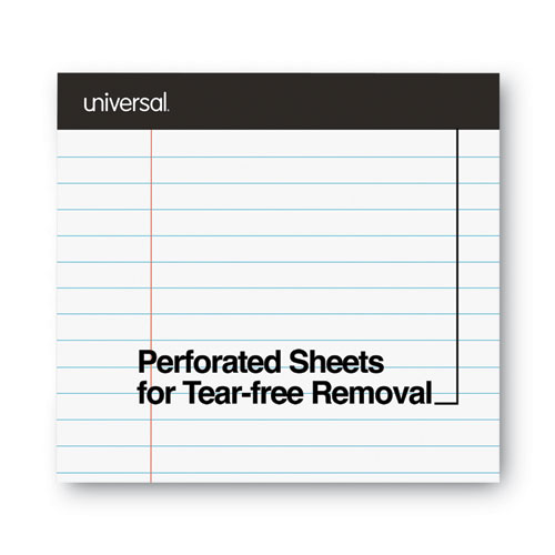 Picture of Premium Ruled Writing Pads with Heavy-Duty Back, Wide/Legal Rule, Black Headband, 50 White 8.5 x 11 Sheets, 12/Pack