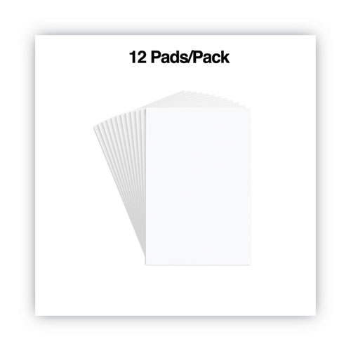 Picture of Scratch Pads, Unruled, 4 x 6, White, 100 Sheets, 12/Pack