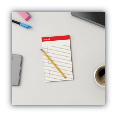 Picture of Colored Perforated Ruled Writing Pads, Narrow Rule, 50 Ivory 5 x 8 Sheets, Dozen
