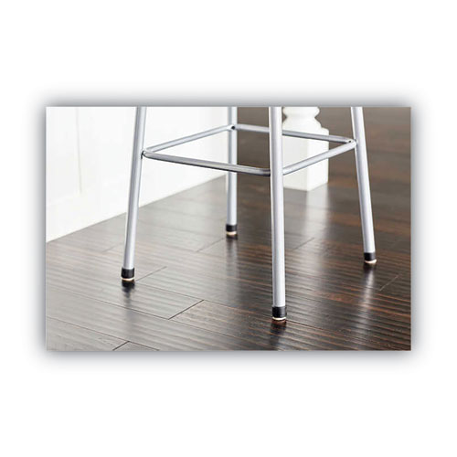 Picture of Counter-Height Steel Stool, Backless, Supports Up to 250 lb, 25" Seat Height, Silver