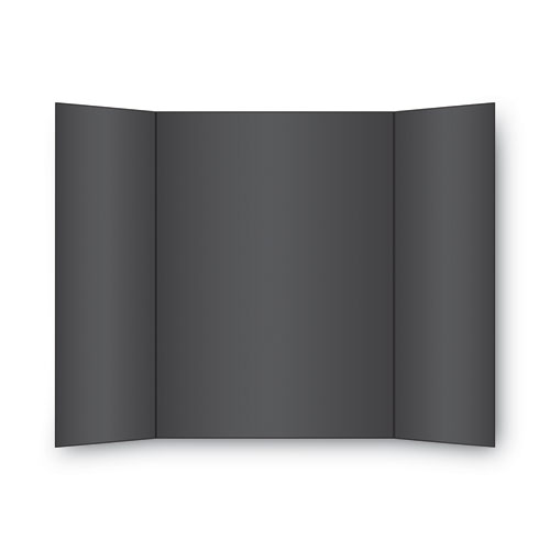 Picture of Two Cool Tri-Fold Poster Board, 36 x 48, Black/White, 6/Carton