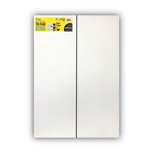 Picture of Two Cool Tri-Fold Poster Board, 36 x 48, Black/White, 6/Carton