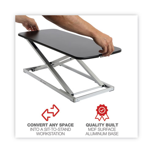 Picture of AdaptivErgo Laptop Lifting Workstation, 31.25" x 12.63" x 1.38" to 16", Black/Silver