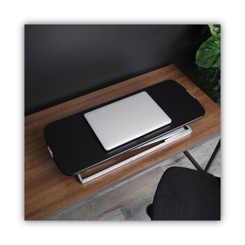 Picture of AdaptivErgo Laptop Lifting Workstation, 31.25" x 12.63" x 1.38" to 16", Black/Silver