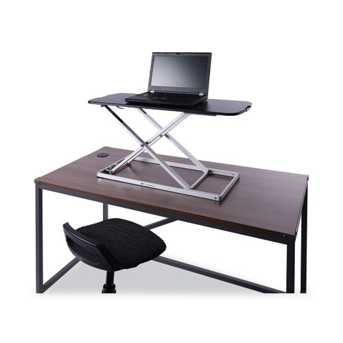 Picture of AdaptivErgo Laptop Lifting Workstation, 31.25" x 12.63" x 1.38" to 16", Black/Silver