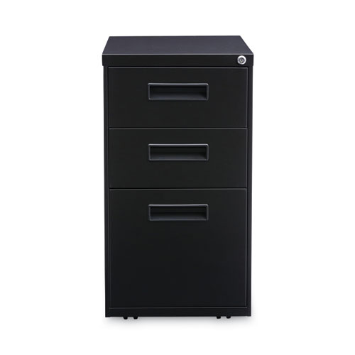 Picture of File Pedestal, Left or Right, 3-Drawers: Box/Box/File, Legal/Letter, Black, 14.96" x 19.29" x 27.75"