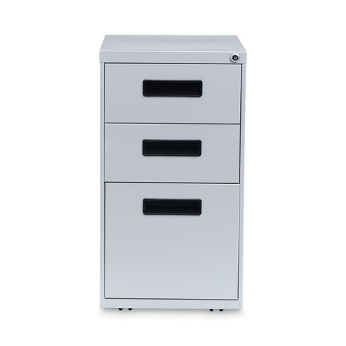 Picture of File Pedestal, Left or Right, 3-Drawers: Box/Box/File, Legal/Letter, Light Gray, 14.96" x 19.29" x 27.75"