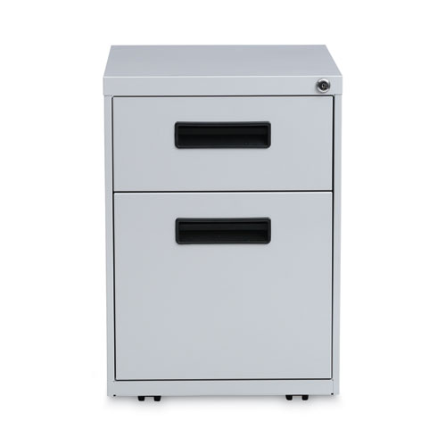 Picture of File Pedestal, Left or Right, 2-Drawers: Box/File, Legal/Letter, Light Gray, 14.96" x 19.29" x 21.65"