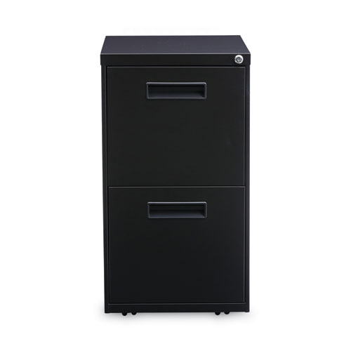 Picture of File Pedestal, Left or Right, 2 Legal/Letter-Size File Drawers, Black, 14.96" x 19.29" x 27.75"