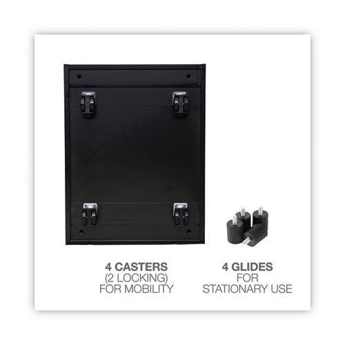 Picture of File Pedestal, Left or Right, 2 Legal/Letter-Size File Drawers, Black, 14.96" x 19.29" x 27.75"