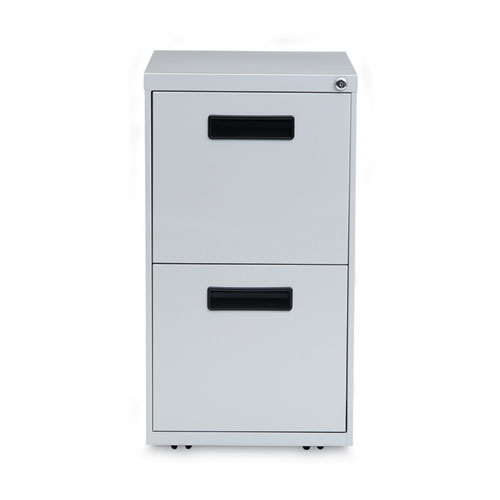 Picture of File Pedestal, Left or Right, 2 Legal/Letter-Size File Drawers, Light Gray, 14.96" x 19.29" x 27.75"