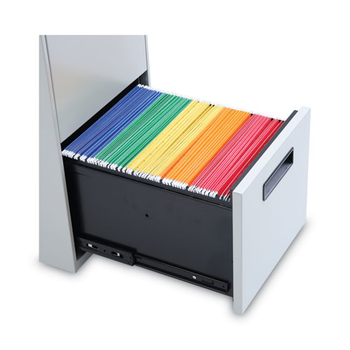 Picture of File Pedestal, Left or Right, 2 Legal/Letter-Size File Drawers, Light Gray, 14.96" x 19.29" x 27.75"