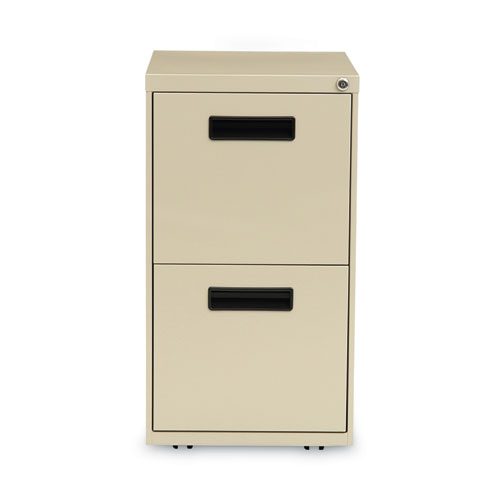 Picture of File Pedestal, Left or Right, 2 Legal/Letter-Size File Drawers, Putty, 14.96" x 19.29" x 27.75"