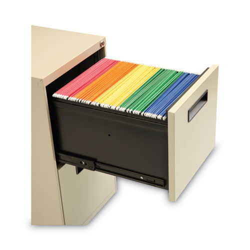 Picture of File Pedestal, Left or Right, 2 Legal/Letter-Size File Drawers, Putty, 14.96" x 19.29" x 27.75"