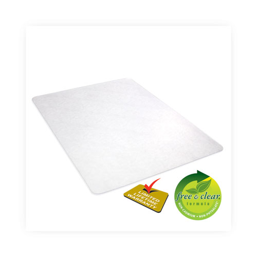 Picture of EconoMat All Day Use Chair Mat for Hard Floors, Rolled Packed, 46 x 60, Clear